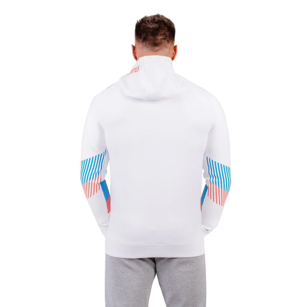 Protection Detachable Mask 1/2 Zip Mock Hoodies for Men - Image 3
