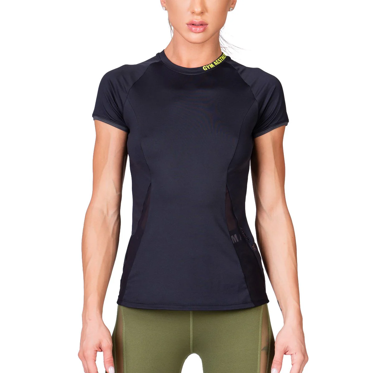 Activewear Mesh Blocking Sport Shirt for Women - Image 9