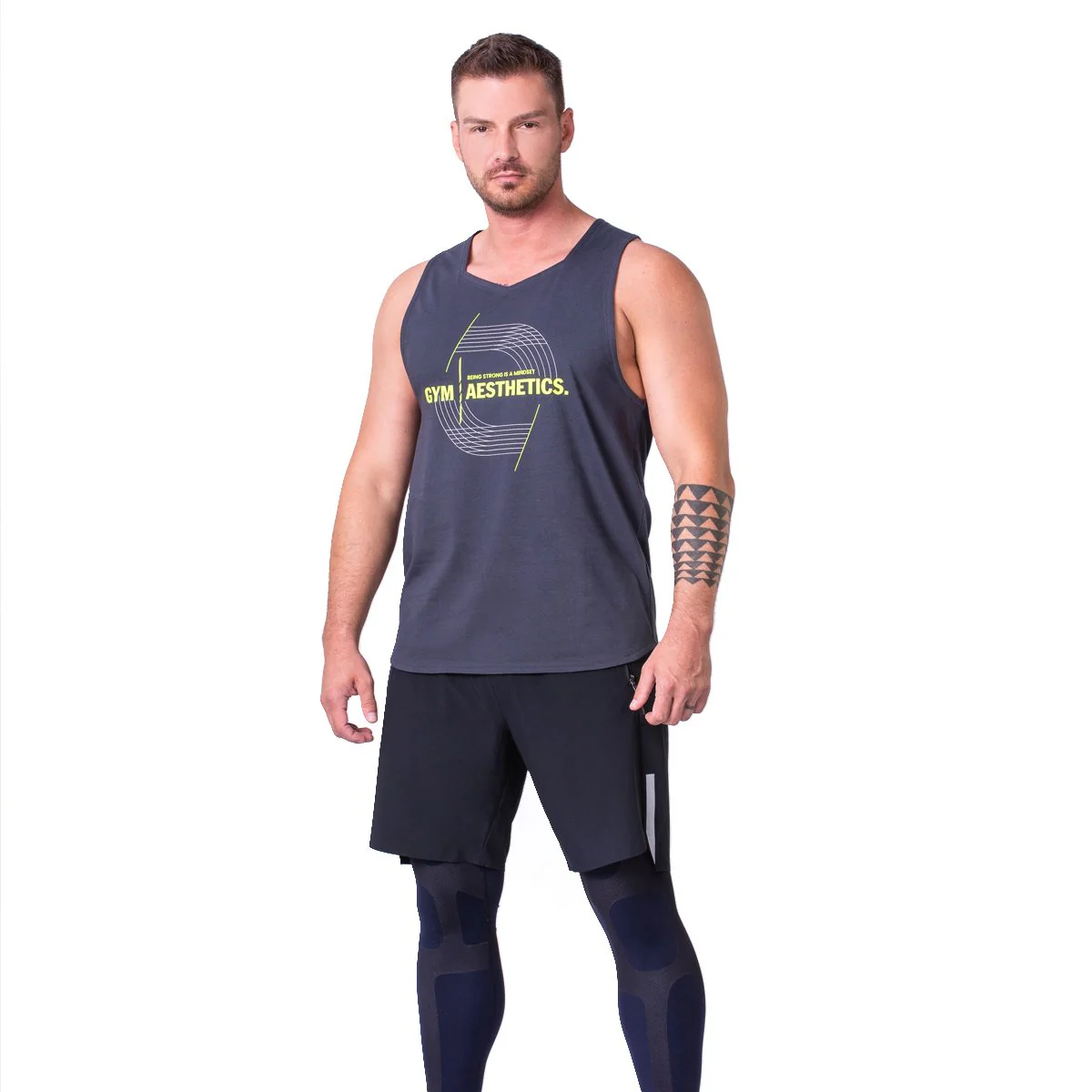 Essential Coolever Cotton Touch Gym Stringer for Men - Image 11