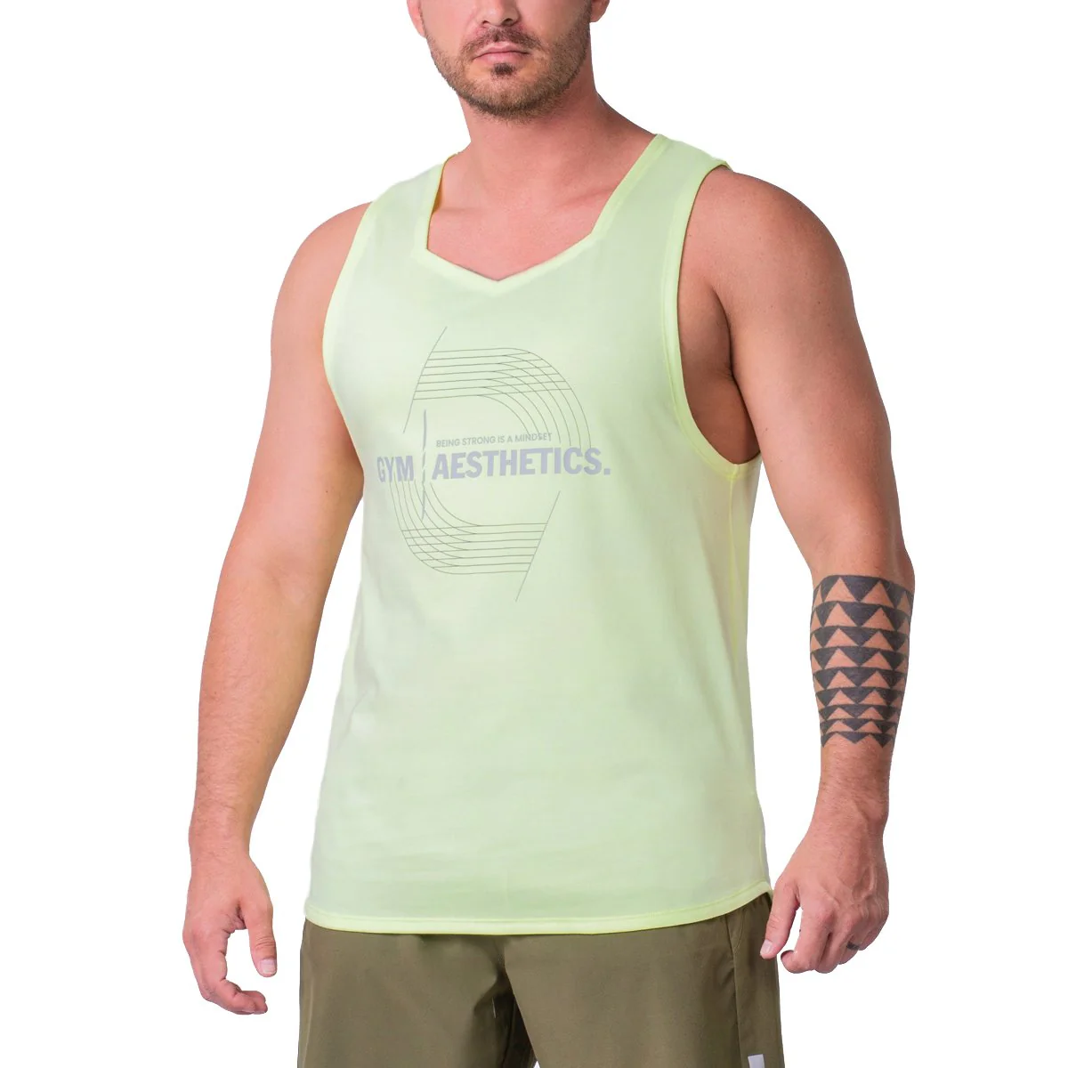 Essential Coolever Cotton Touch Gym Stringer for Men - Image 15
