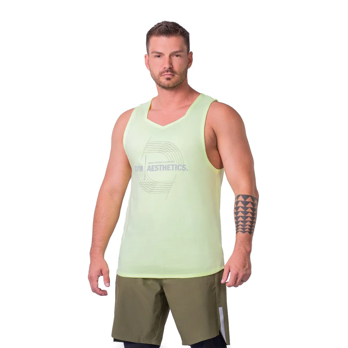 Essential Coolever Cotton Touch Gym Stringer for Men - Image 18