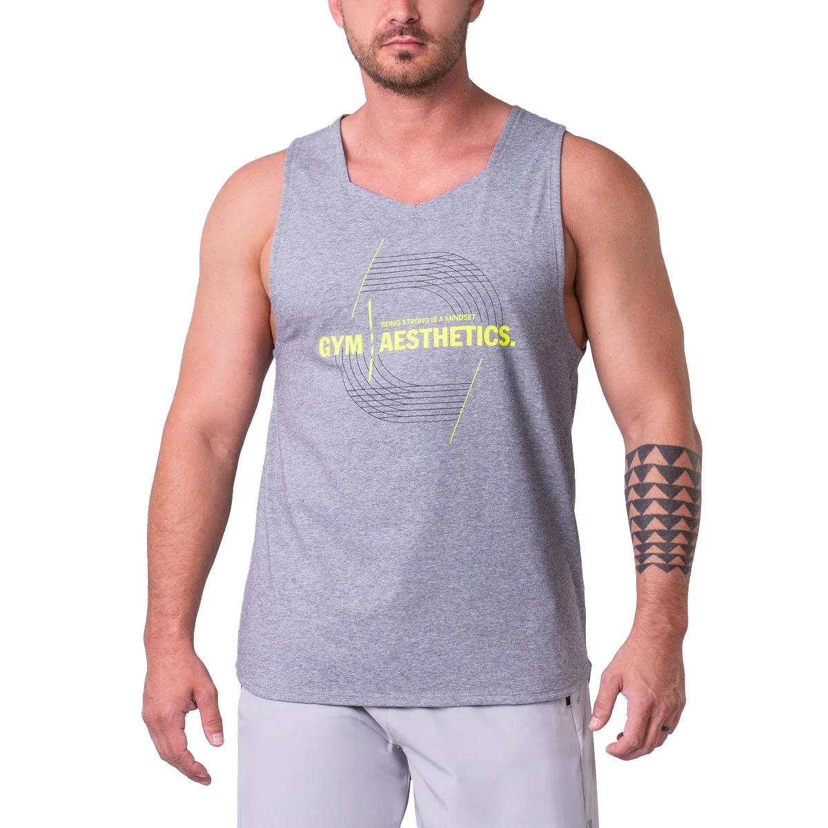 Essential Coolever Cotton Touch Gym Stringer for Men - Image 2