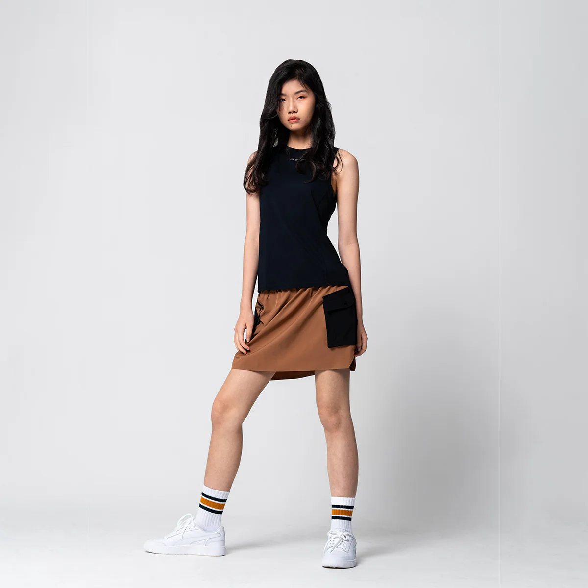 2in1 Color Block Activewear Cargo Skirt for Women - Image 14