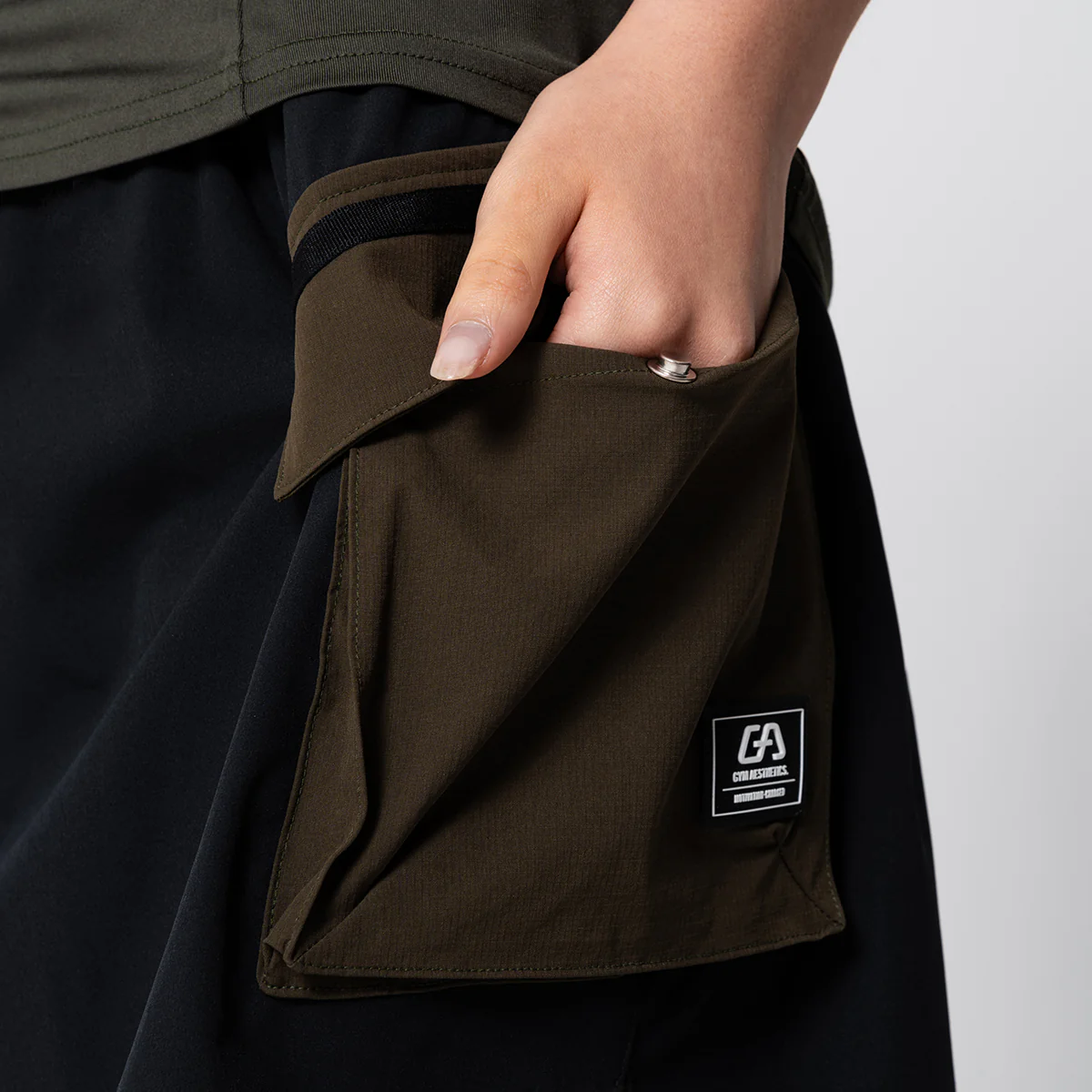 2in1 Color Block Activewear Cargo Skirt for Women - Image 29