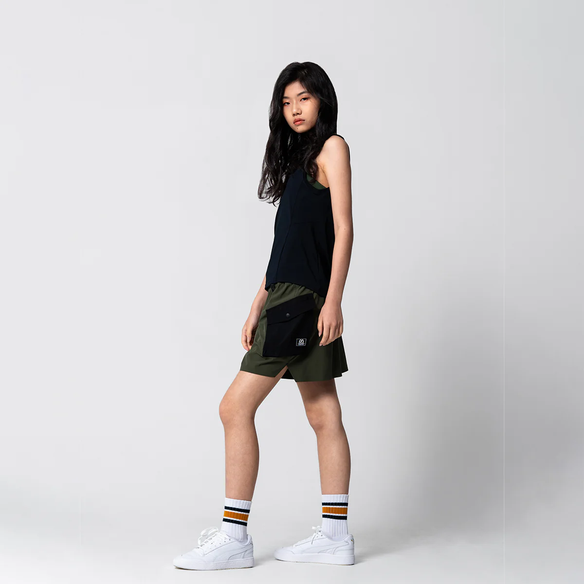 2in1 Color Block Activewear Cargo Skirt for Women - Image 3