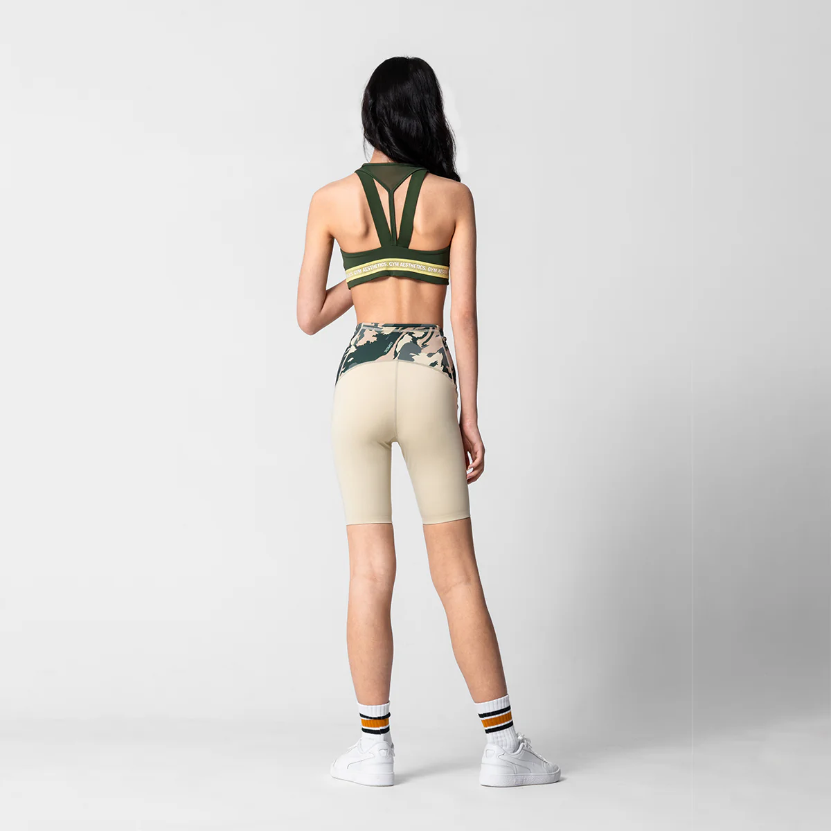 Pattern Activewear Mesh Blocking Tight shorts for Women - Image 4
